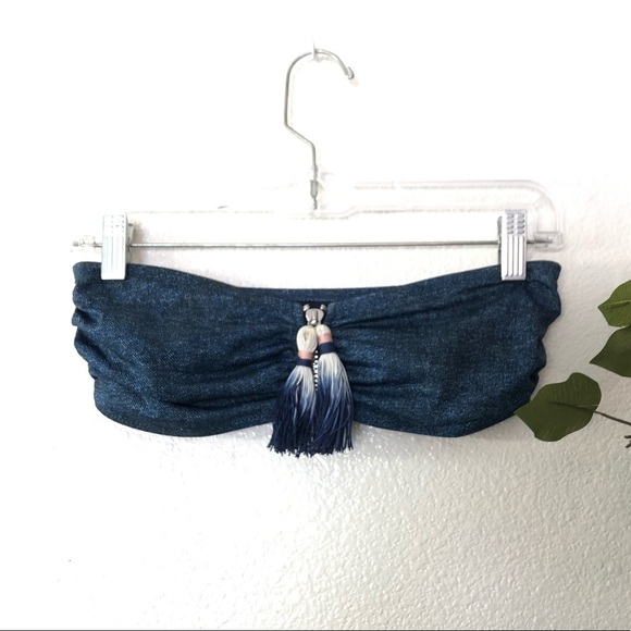 H&M Blue Zipper Bandeau - Picture 2 of 5